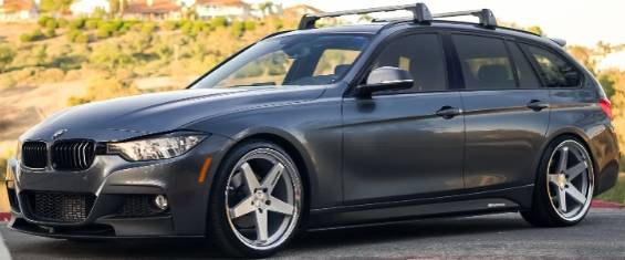 Blaque Diamond BD-21 Silver Wheels on 2016 BMW 328