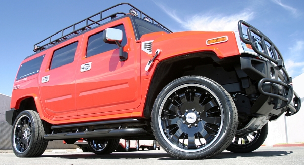 Hummer H2 on Ace Volt Black Multi-Piece Wheels