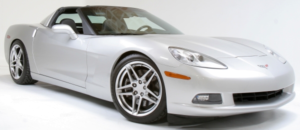 Corvette on Ace Slick Silver Alloy Wheels