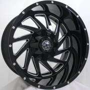 DWG Offroad DW13 Crusher Gloss Black Milled Wheels