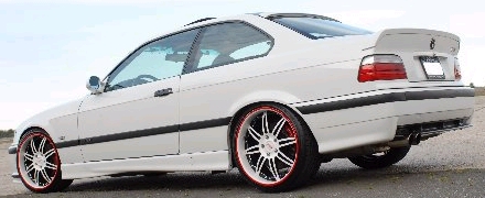 Bmw on Donz Hoffa Custom White w/Red Stripe