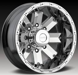 22 X 11 Inch Chrome Wheels 8x170 Negative Offset For Lifted Ford Trucks