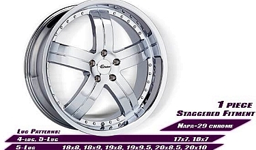 Echelon Napa 29 Chrome Alloy Wheels