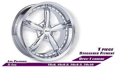 Echelon Opus-1 Chrome Alloy Wheels