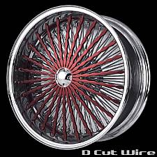 Wire Wheel D Cut Red