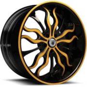 Asanti DA180 Black and Orange Wheels