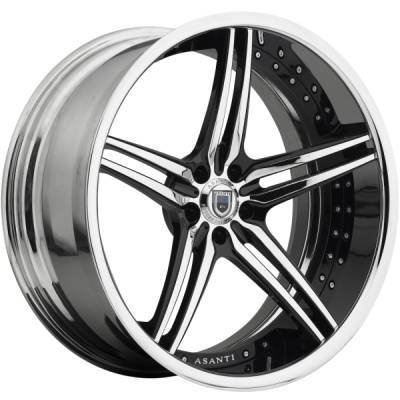 Asanti 805 chrome and black wheels