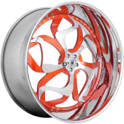 Asanti 808 Chrome and Tangerine Wheels