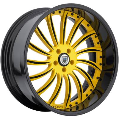 Asanti 815 Yellow and Black Wheels
