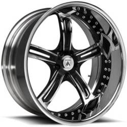 Asanti AF178 2-Tone Chrome and Black Wheels