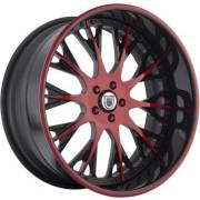 Asanti AF-825 Red and Black Wheels