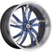 Asanti AF-827 Blue and Brushed Wheels