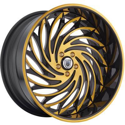 Asanti AF-830 Yellow and Black Wheels