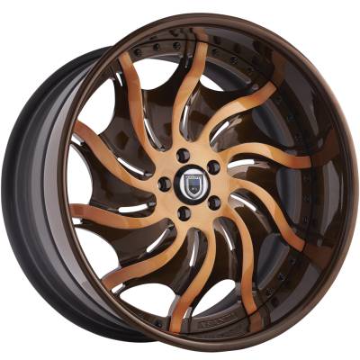 Asanti AF-831 Orange and Brown Wheels