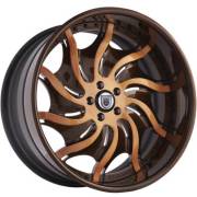 Asanti AF-831 Orange and Brown Wheels