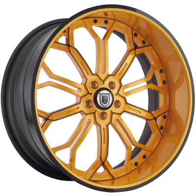 Asanti AF-834 Orange and Black Wheels