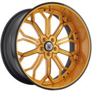 Asanti 834 Orange and Black Wheels