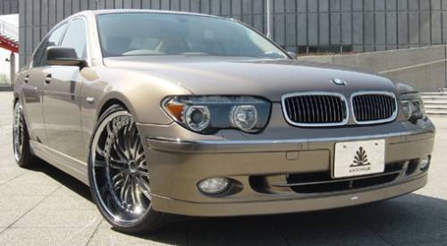 Auto-Couture body kit on 2004 BMW 745li front view