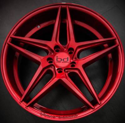 Blaque Diamond BD-8 Custom Red Wheels
