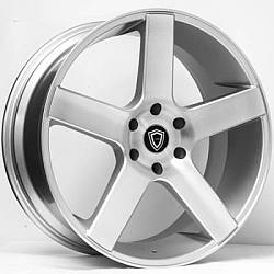 Capri 5288 Silver Machined Black Wheels