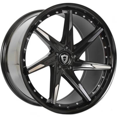 Capri 7023 Gloss Black Machined Wheels