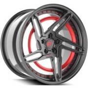 Forgiato Technica 2.1-R Grey and Red Wheels