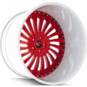 Forgiato Autonomo-L Red and White Wheels