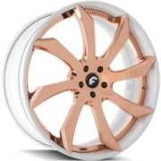 Forgiato Fondare-ECL Rose Gold White Wheels