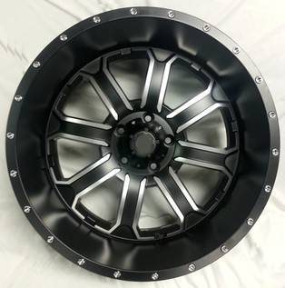 Full Throttle Off-Road 8034 Black Machined Wheels