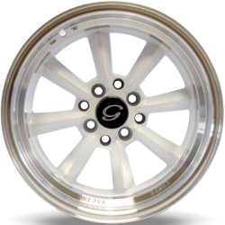 White Diamond White Machined Wheels