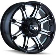 Ion Style 196 Black Machined Wheels