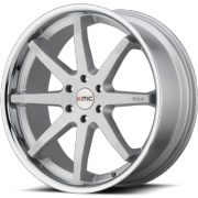 KMC KM715 Reverb Brushed Silver Wheels with Chrome