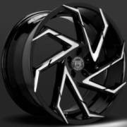 Lexani Cyclone Black Machine Wheels