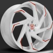 Lexani Cyclone White and Red Wheels