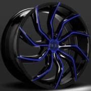 Lexani Matisse Black and Blue Wheels