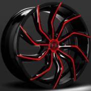 Lexani Matisse Black and Red Wheels