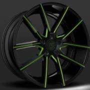 Lexani Gravity Black and Green Wheels