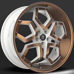 Lexani Hydra Gold and White Custom Wheels