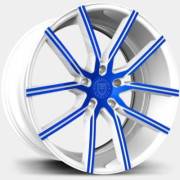 Lexani Gravity Custom Blue and White Wheels