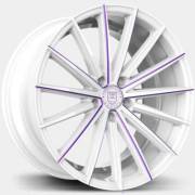 Lexani Pegasus White Wheels with Purple Accent