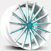 Lexani Pegasus White and Teal Wheels