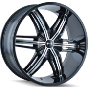 Mazzi 792 Rush Black Machined Wheels