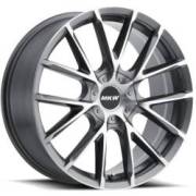 MKW M123 Grey Machined Wheels