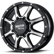Moto Metal MO995 Front Dually Machine Black Wheels