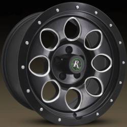 Remington Gravel Satin Black Milled Wheels