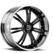 Savini Forged SV24-S Black and Chrome Wheels