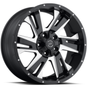 SenDel S36 Night Hawk Matte Black Milled Wheels