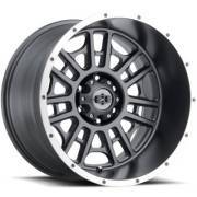 Vision Wheel 418 Widow Satin Gray w/ Machined Lip