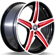 White Diamond W-253 Black and Red Wheels