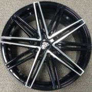 White Diamond 3250 Black Machined Wheels